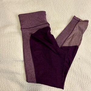 GAPfit brushed jersey mid-rise full length purple leggings